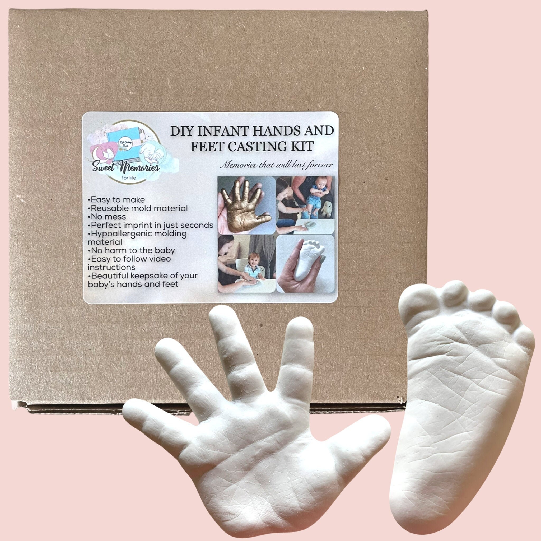 Baby hand and feet casting DIY casting kit footprint baby Etsy