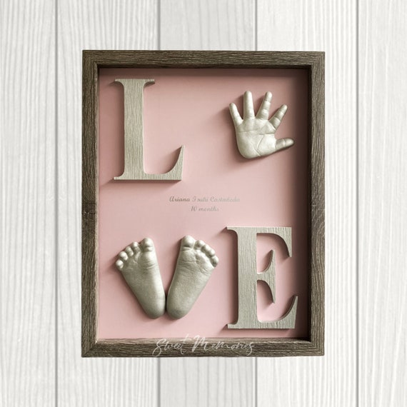 DIY Hand and Feet Casting Kit, LOVE Frame, Baby Hand Print and