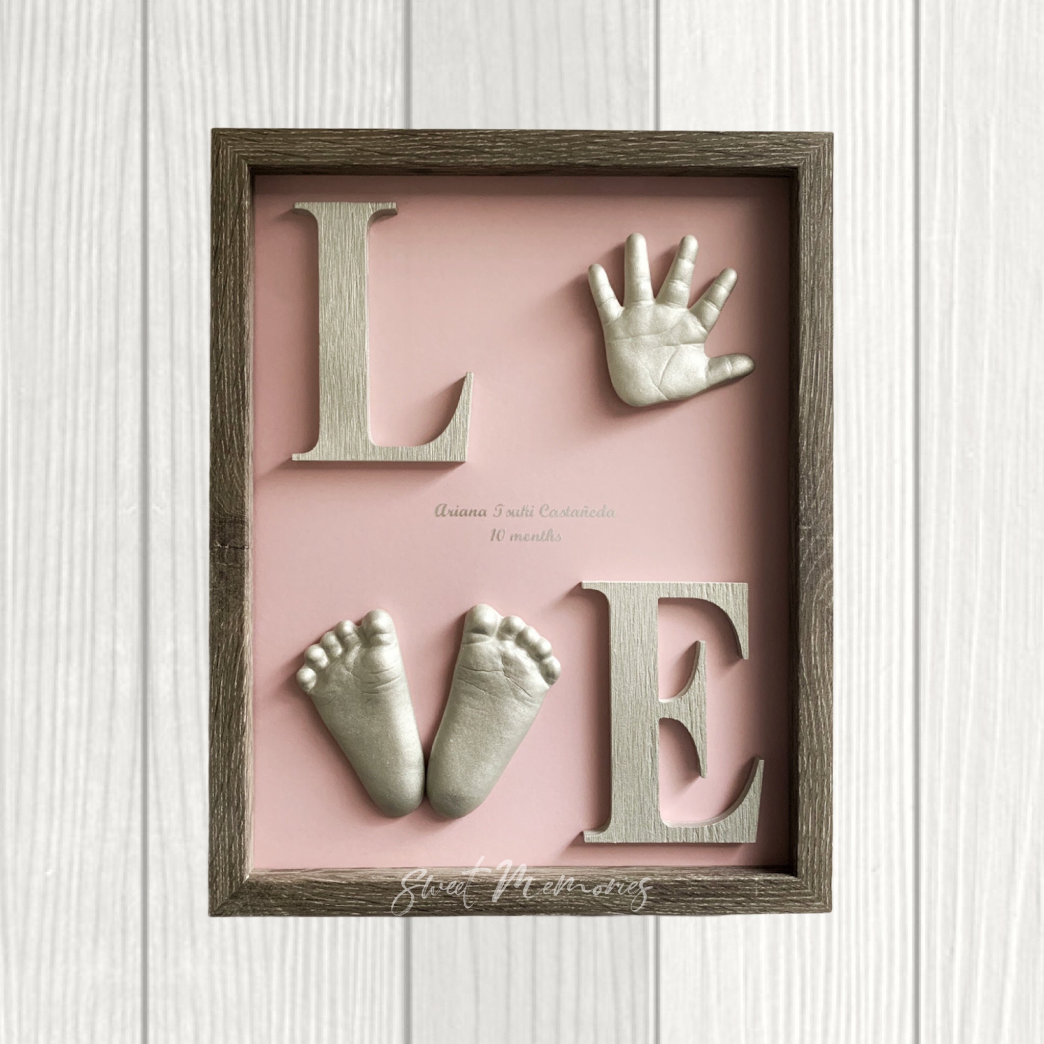 Newborn Baby Casting Kit 3D Plaster Infant Hand & Footprint Shower