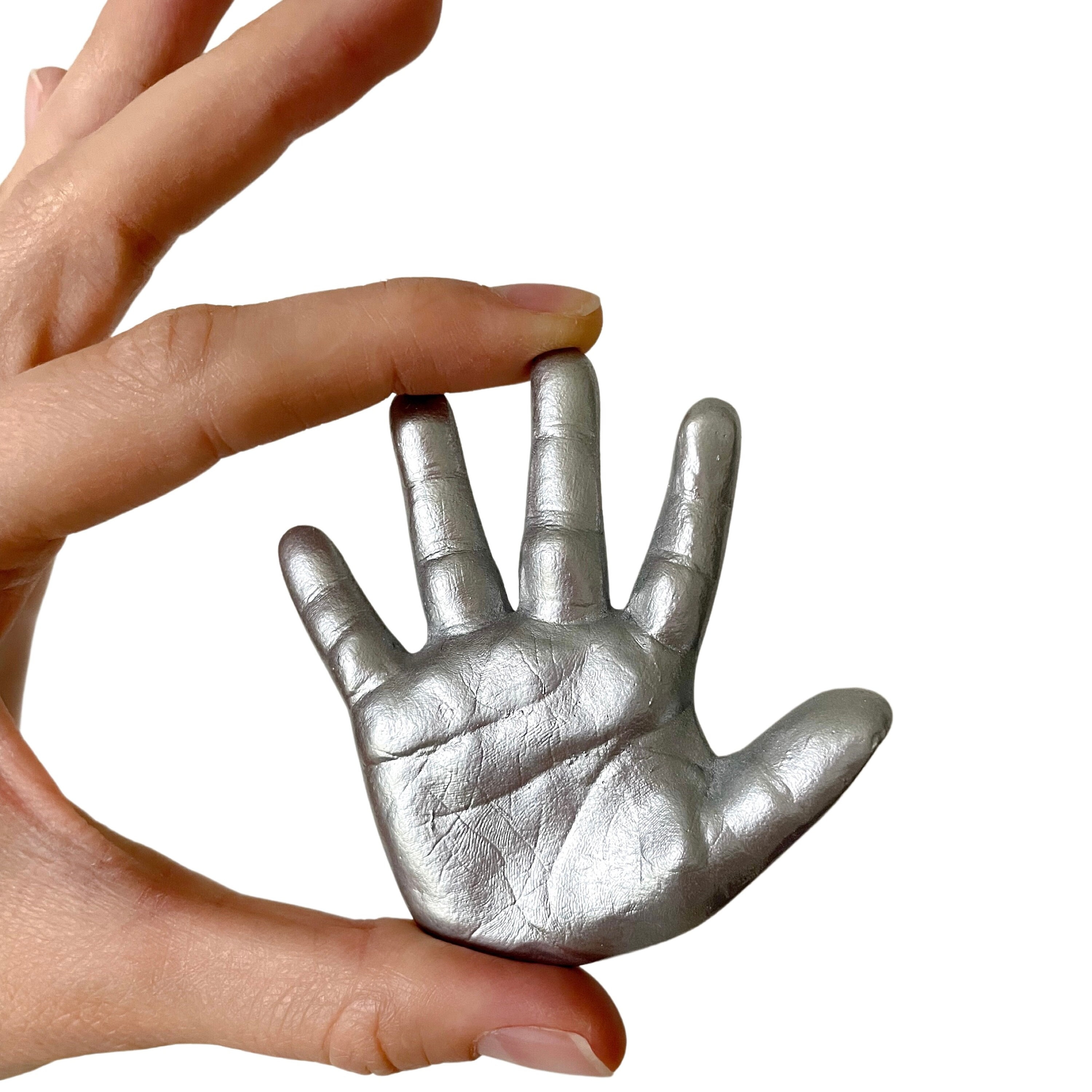 Kit de molde con estampado de pies y manos para bebé, almohadilla táctil  limpia para impresión de niños, molde de huella para niños con huella de  mano para bebé brillar Electrónica