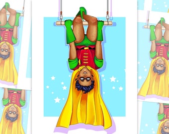 Vogel op een trapeze