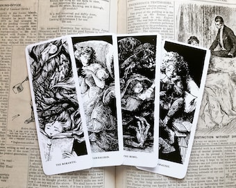 The Gothic Readers Bookmarks | Illustrated bookmarks