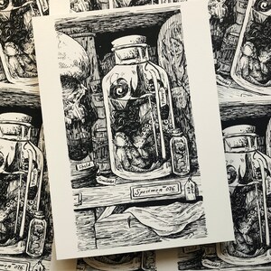 A Bored Specimen | Pen and Ink Illustration | A4 print