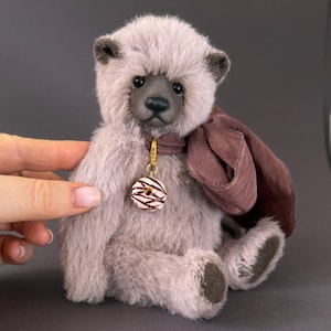 Urso de pelúcia mohair feito à mão, vintage, colecionável, artista, urso, OOAK, presente