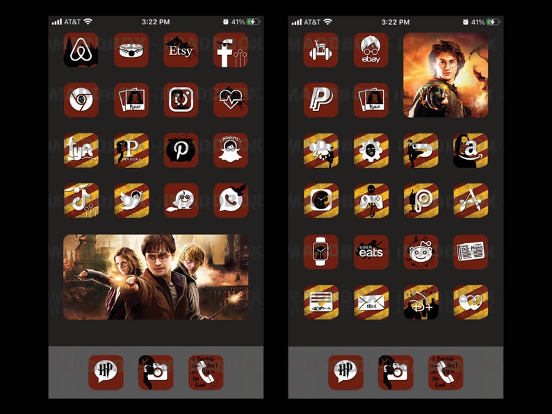 Harry Potter iOS 14 Icons 200 Gryffindor iPhone Icons Etsy