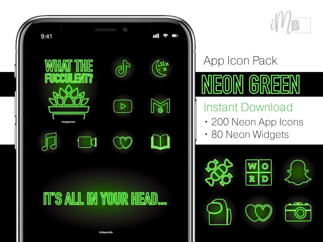 Neon Green App Icons Ios Neon Green Icon Pack Neon Green 200 iPhone App