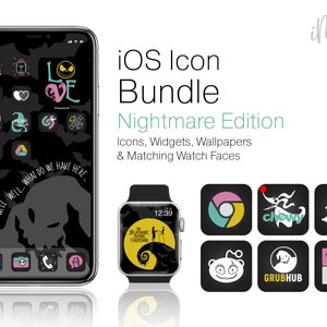 App Icons Christmas Nightmare Halloween Themed iPhone App Pack - 200 App Icons! Jack Apple Icons - iOS App Icon iPhone Theme Aesthetic