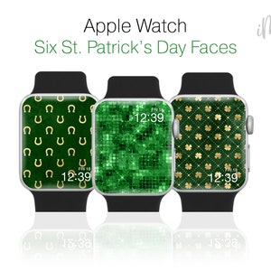 Apple Watch St. Patricks Wallpaper Design Watch Aesthetic, iOS Watch Theme 6 Green and Gold Watch Faces Apple Watch Face Cover Wallpapers
