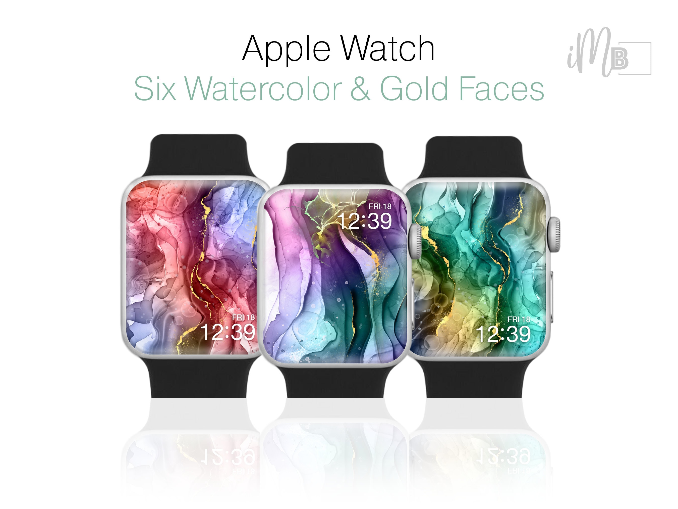Apple Watch Watercolor Wallpaper Rainbow Design Watch Aesthetic, Ios ...