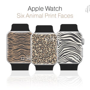 Animal Print Apple Watch Wallpaper - Neutrale Animal Skin Design Uhr Ästhetik - iOS Watch Theme - 6 iWatch Gesichter Apple Watch Face Cover
