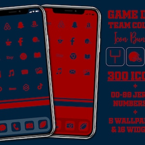 iOS  Icons Football - 500+ Game Day iPhone Icons, Blue & Red App Icons for iOS  Complete iOS  Aesthetic with Widgets and Wallpapers