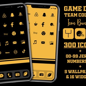 Ios Icons Football 500 Game Day iPhone Icons, Purple & Yellow App ...