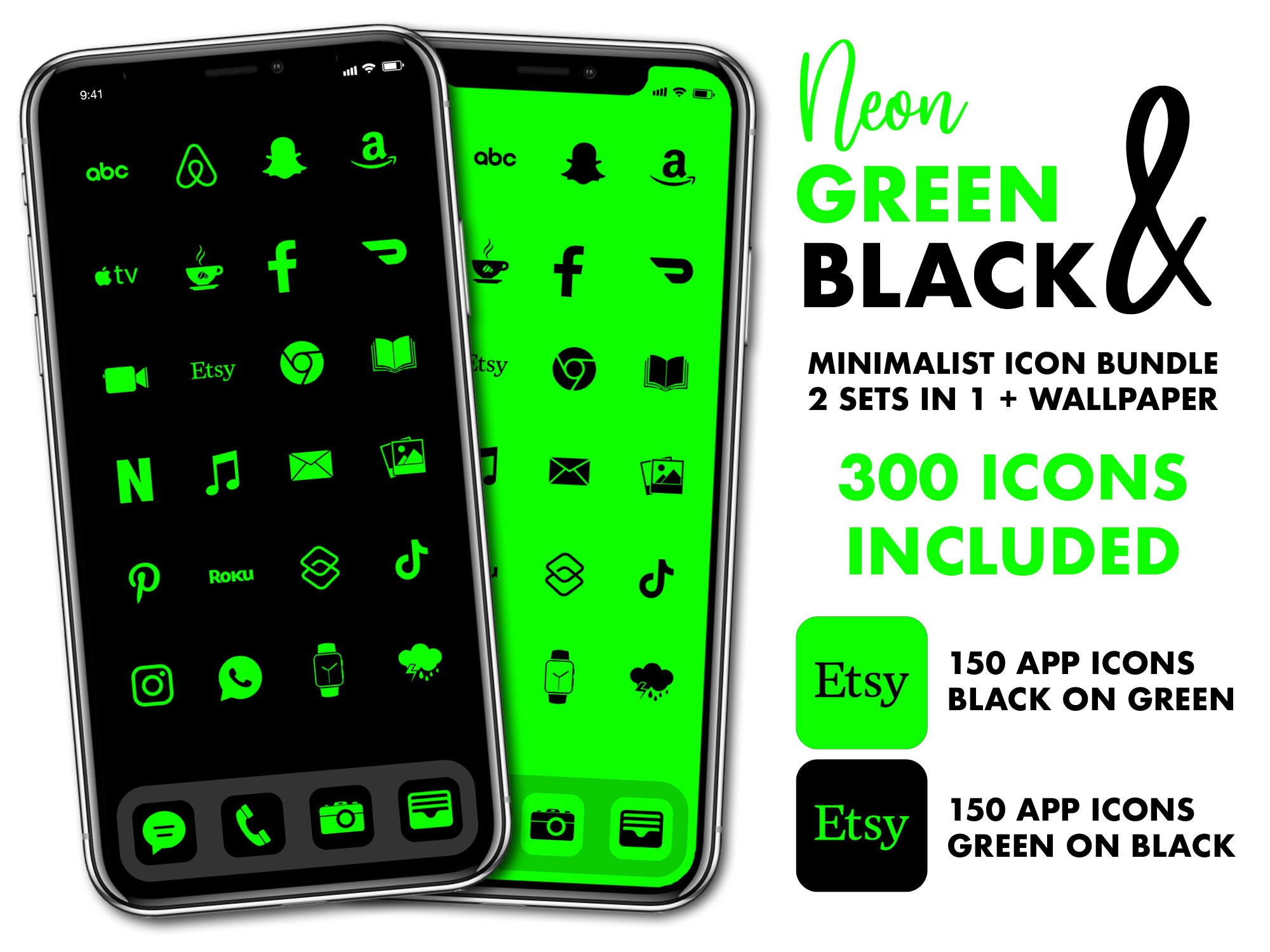 Neon Ios 14 Icons 300 Neon Green Iphone Icons Includes 2 Etsy Neon Ios 14 Icons 300 Neon Green Iphone Icons Includes 2 Etsy
