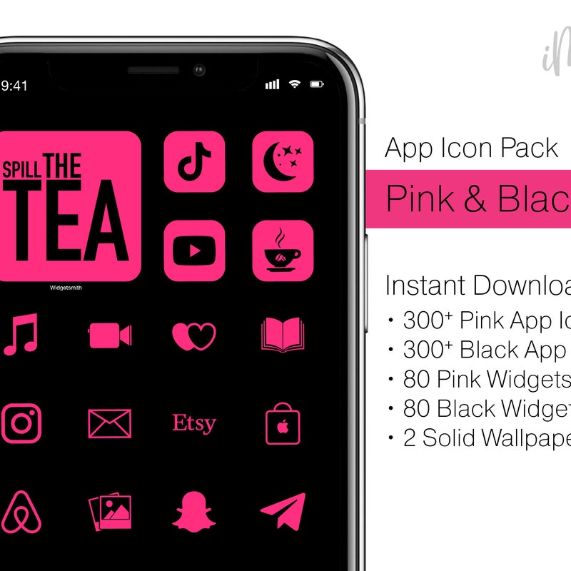 Pink App Frame Hot Pink Apps - Etsy