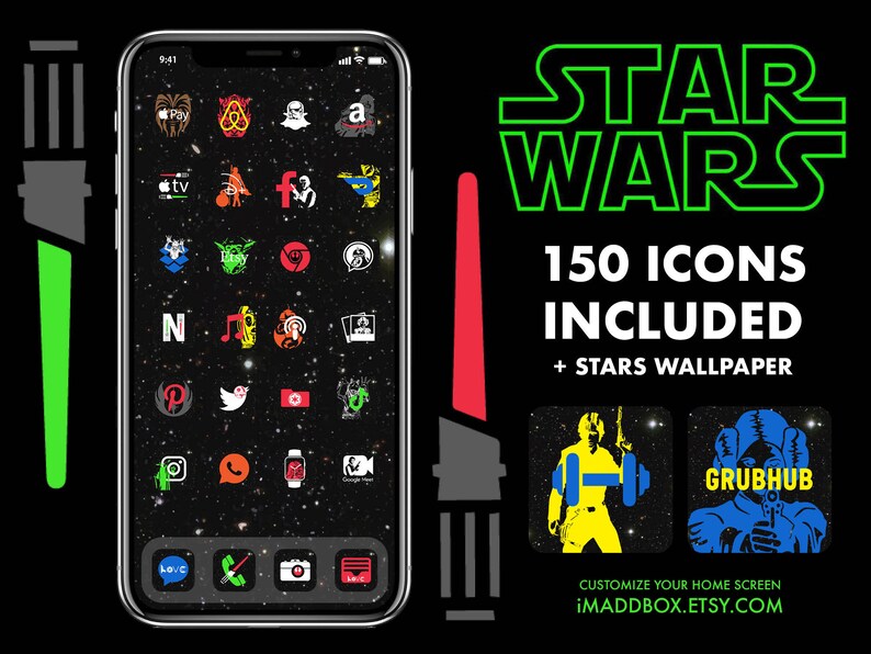 IOS 14 Star Wars App Icons 150 Star Wars iPhone Icon Pack