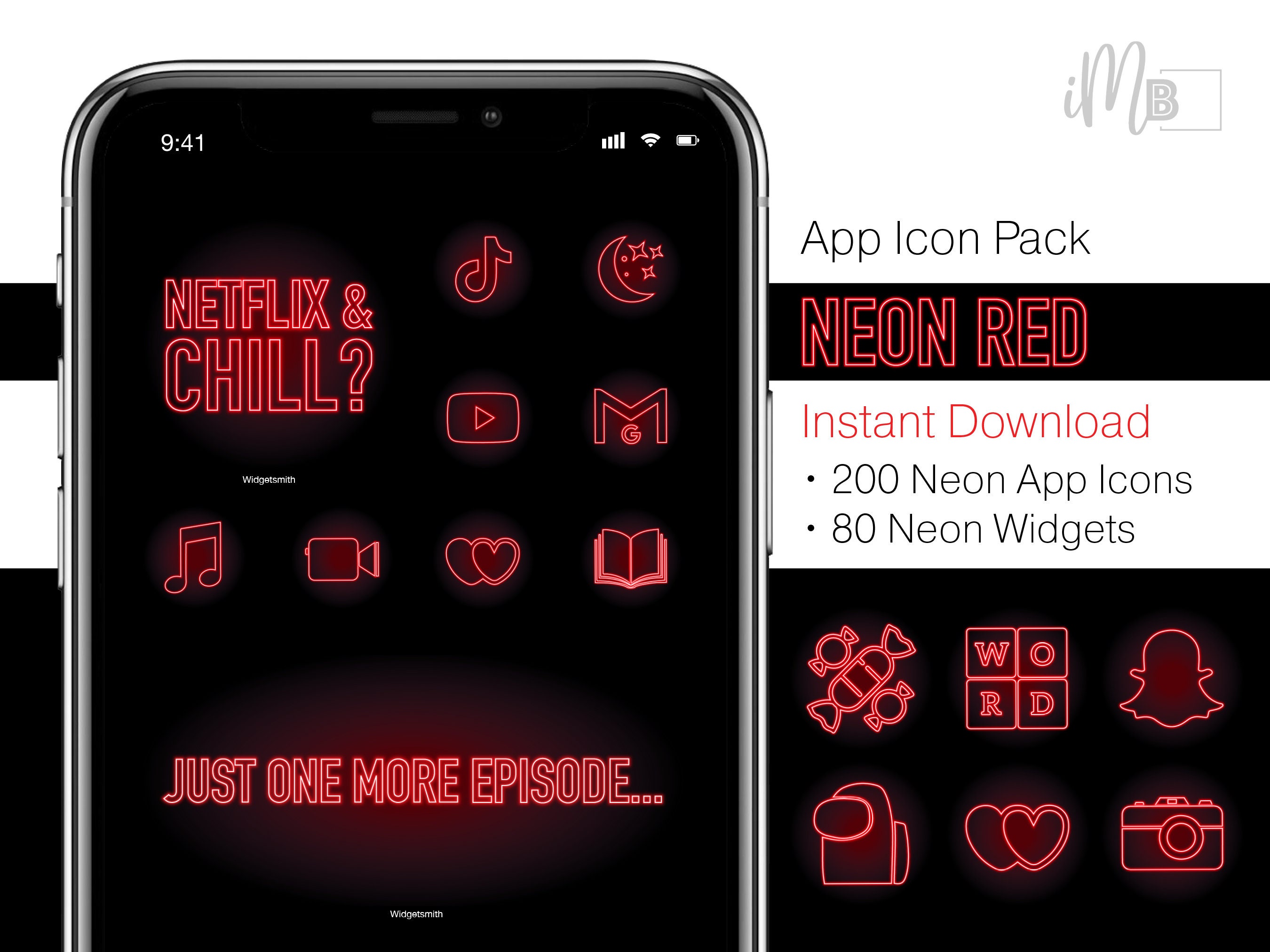 Red Neon Glow App Icons for Ios 14 Aesthetic iPhone Home -  Israel