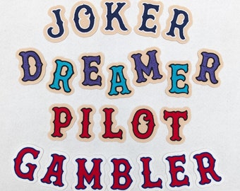 Vintage Style Chainstitch Embroidered Letters - 2.5 inch - Western Spur Typeface