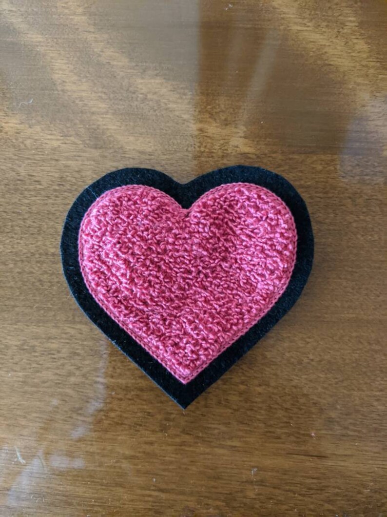 Chenille Heart Patch Sew on Available in Two Different Etsy