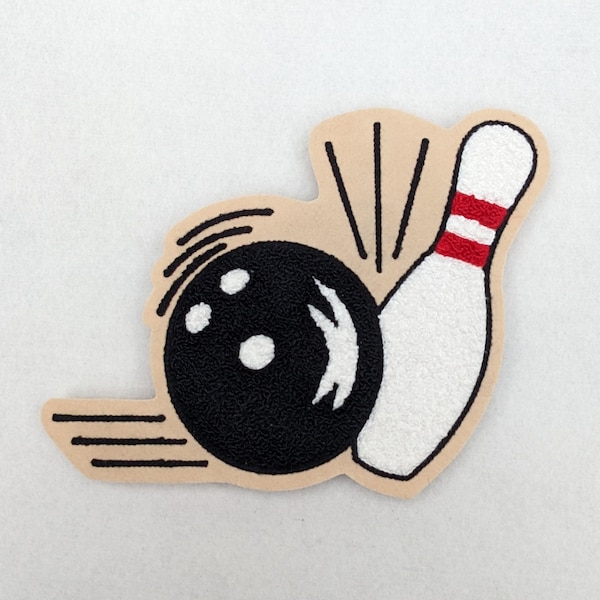 Vintage Style Chenille Bowling Patch