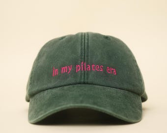 in my pilates era Kappe, Personalisierte Kappe mit Wunschtext, Unisex Kappe, Personalisiertes Geschenk, Geschenk für Freundin, pilates