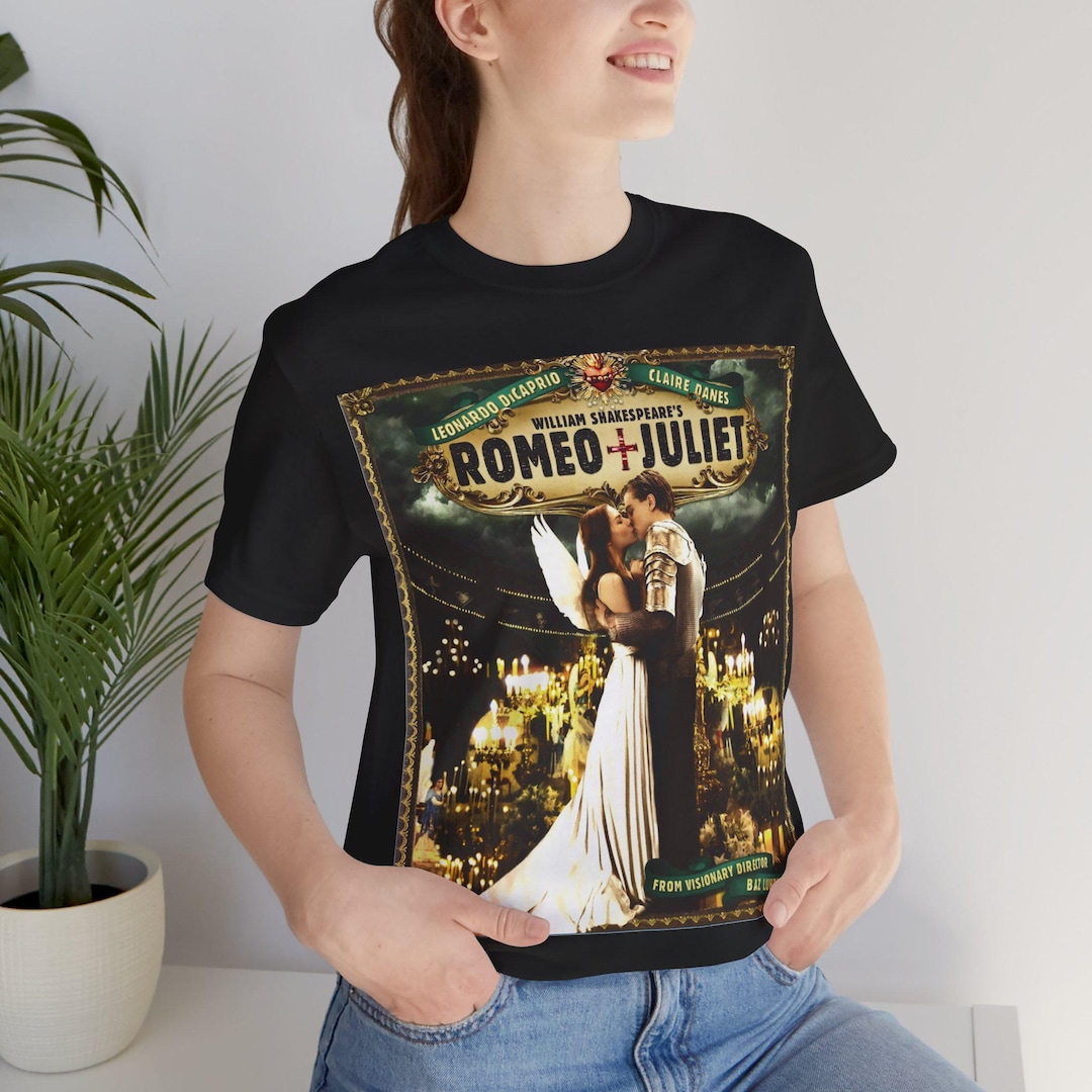 Affiche de film chic Roméo et Juliette au look rétro vintage Tee shirt pour  les fans de Leonardo DiCaprio, fans de films des années 90, tenue pour