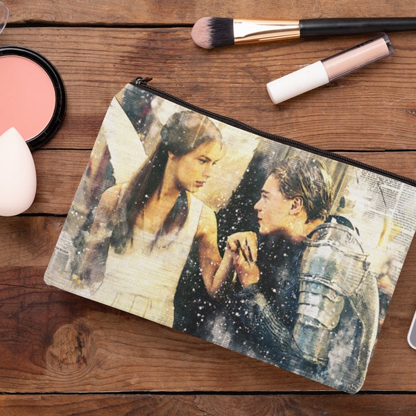 Vintage Retro Romeo and Juliet Leonardo Dicaprio romantic fan art Accessory Pouch Back to school Cosmetic Bag