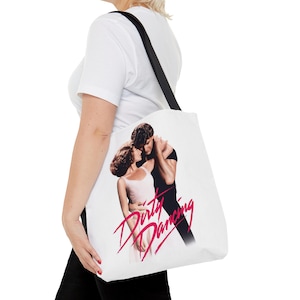 Retro movie poster fan art Dirty Dancing fan art Patrick Swayze Tote Bag for Patrick Swayze fans