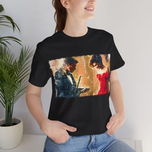 Vintage Retro look Pretty Woman Classy movie  Fan art Julia Roberts Richard Gere couple fan art Unisex Tee Shirt for fans