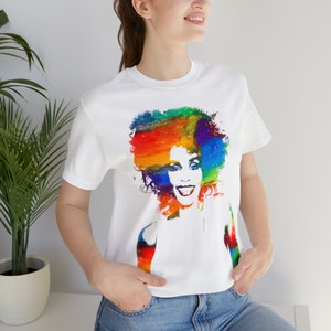 Vintage Retro 80s themed Shirt legendary Whitney Houston Unisex Tee Shirt for Whitney Houston fans