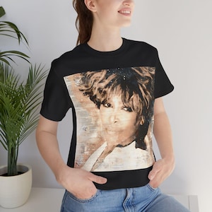 Retro Vintage look Tina Tribute Old canvas newspaper art look Unisex Tee Shirt