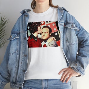 Camicia vintage retrò Giovane camicia fan art di Marlon Brando Camicia vecchia Hollywood per i fan di Marlon Brando.