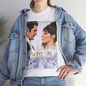 Vintage Retro Shirt Funny Girl movie poster Shirt Barbra Streisand Omar Sharif Old Hollywood Shirt