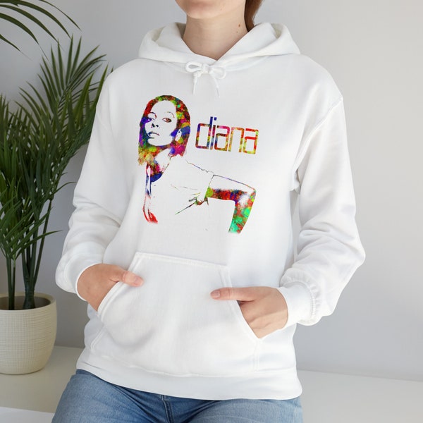 Vintage Retro 70s music legend Diana Ross fan art Unisex Hooded Sweatshirt for Diana Ross fans