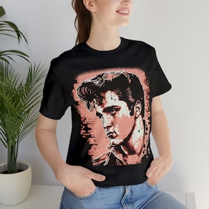 Vintage Retro Elvis Priestly King of Rock and Roll Vintage Retro Shirt for Elvis fans.