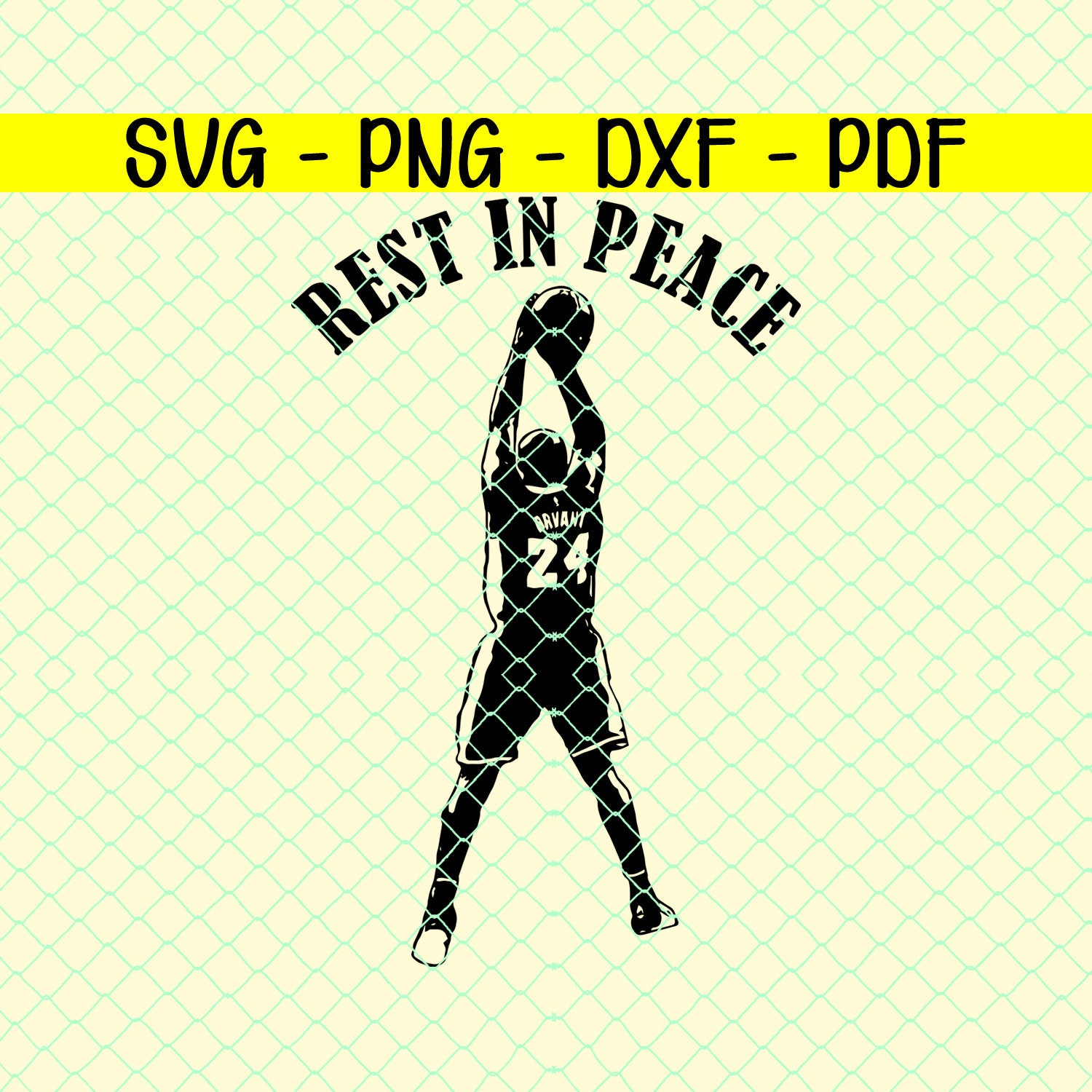 Download Kobe Bryant Svg Png Dxf Pdf Files Rip Kobe Bryant Svg Etsy