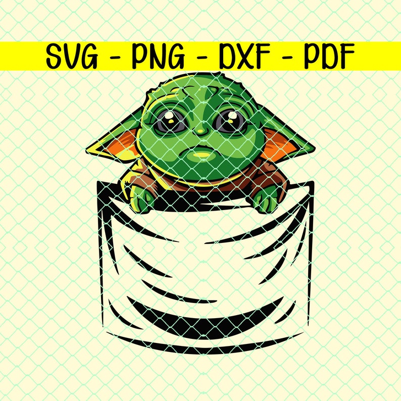 Download Baby Yoda Pocket Svg Png Dxf Pdf Files Yoda Svg Baby Yoda Etsy PSD Mockup Templates