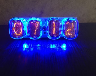 Nixie buisklok in-12 Blauw