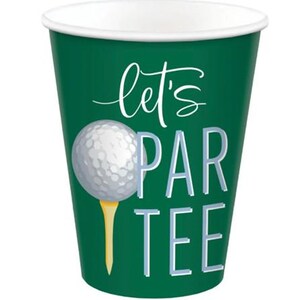 Kubki golfowe - Prezenty golfowe dla mężczyzn - Prezenty golfowe dla kobiet - Kubki jednorazowe - Par Tee Time - Golf Party - Dekoracje golfowe - Jednorazowe kubki Par Tee