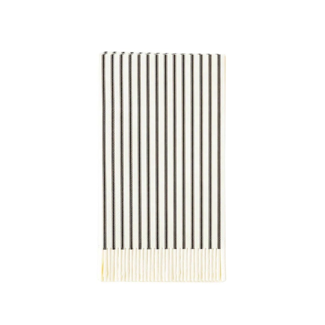 Black and White Napkins Halloween Napkins Guest Towel Fringe Napkins Wednesday Party Goth Party Theme