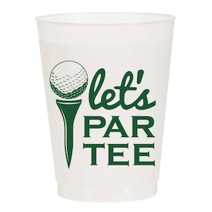 Kubki golfowe - Prezenty golfowe dla mężczyzn - Prezenty golfowe dla kobiet - Kubki jednorazowe - Par Tee Time - Golf Party - Dekoracje golfowe