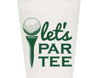 Golf Cups - Golf Gifts for Men - Golf Gifts for Women - Disposable Cups - Par Tee Time - Golf Party - Golf Decor
