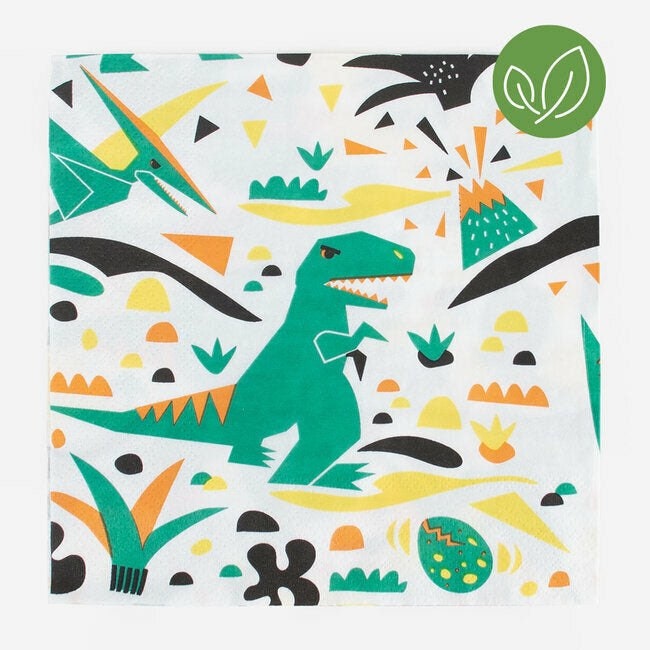 Dinosaur Birthday Napkins Dinos Boy Birthday Party Eco Friendly Products Dinner Napkins