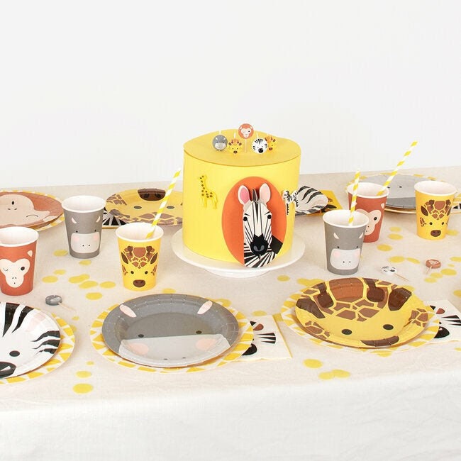 Safari Animals Paper Plates Jungle Party Eco Friendly Etsy
