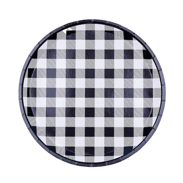 Black and White Paper Plates Etsy