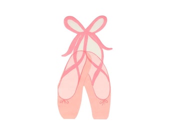 Pointe Slipper Napkins - Ballerina Napkins - Ballet Paper Napkins - Ballerina Party - Nutcracker Party - Recital Party - Pointe Shoe Decor