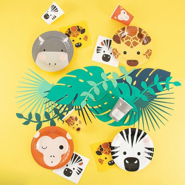 Safari Animals Paper Plates Jungle Party Eco Friendly Etsy