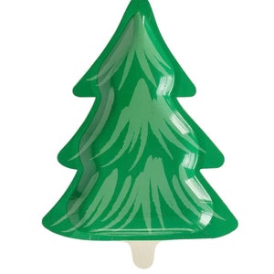 Piatti a forma di albero di pino - Tavola di Natale classica - Piatti invernali - Festa nel bosco - Decorazioni natalizie verdi - Piatti per feste nella foresta
