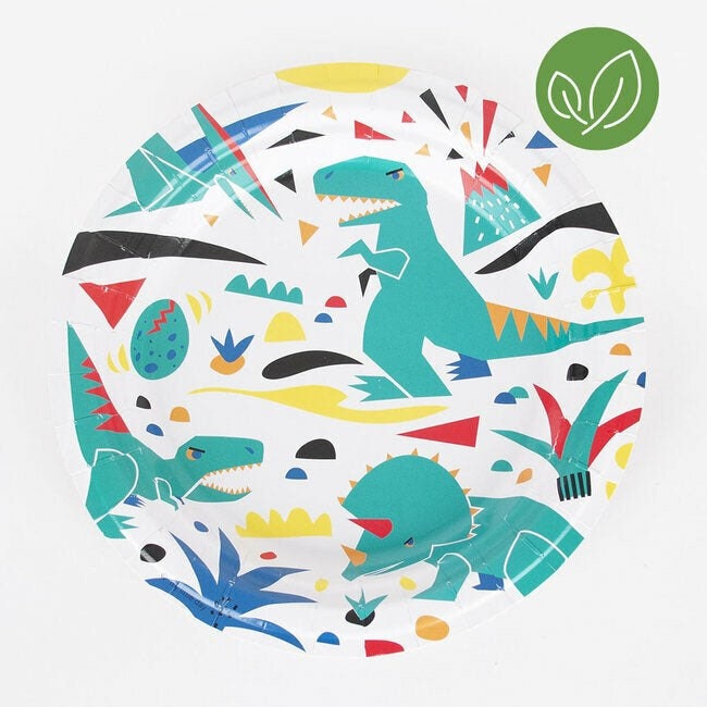 Dinosaur Birthday Plates Dinos Boy Birthday Party Eco Friendly Products Dinner Plates