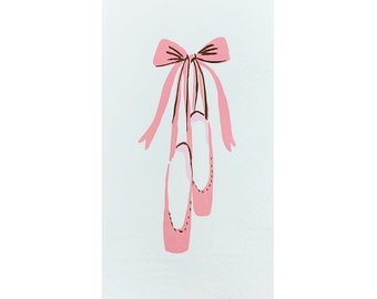 Ballet Napkins - Ballerina Napkins - Ballet Paper Napkins - Ballerina Party - Nutcracker Party - Recital Party - Pointe Shoe Decor