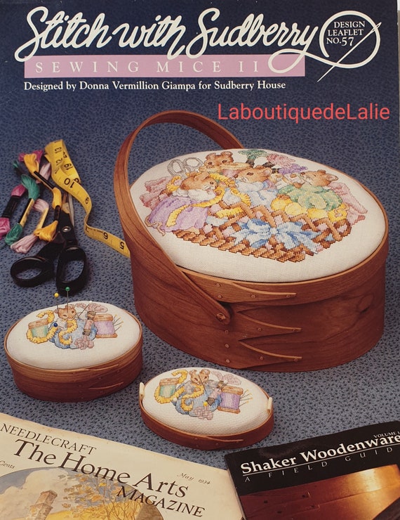 Fiche Broderie Les Souris Travailleuses Etsy